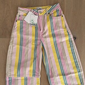 Ganni striped jeans - size 26 NWT attached